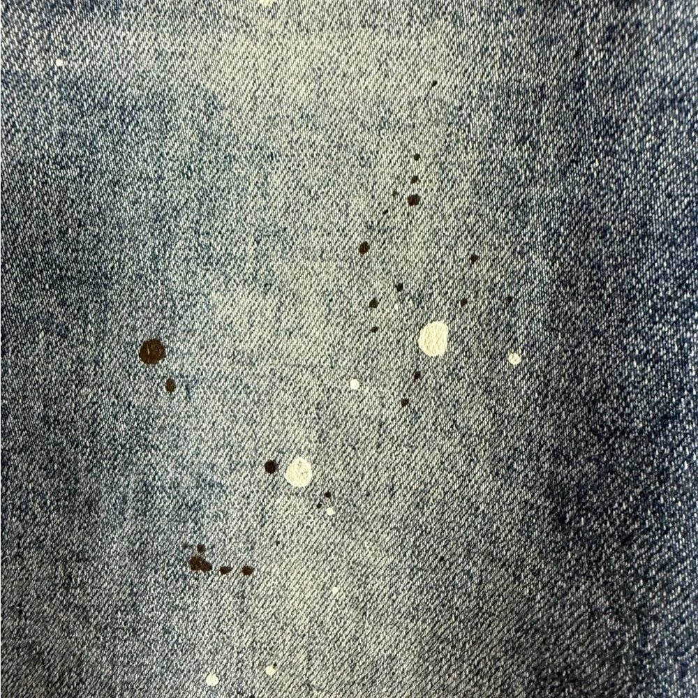 Kuwallatee Blue Paint-Splatter Denim Jeans Men’s Size 36